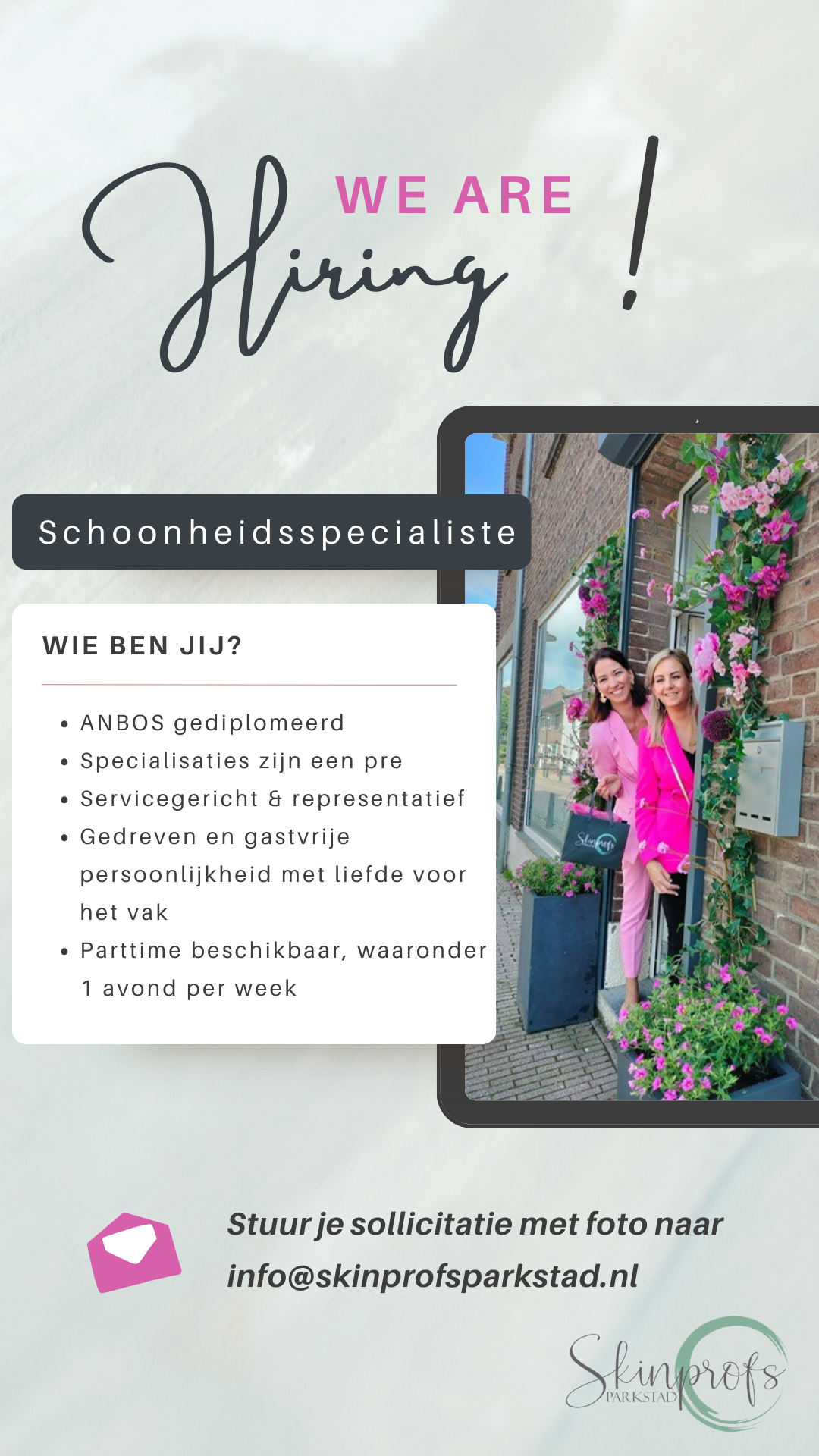 advertentie vacature Skinprofs Parkstad